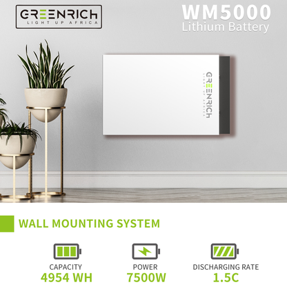 Greenrich WM5000 Lithium Battery (Wall mountable)