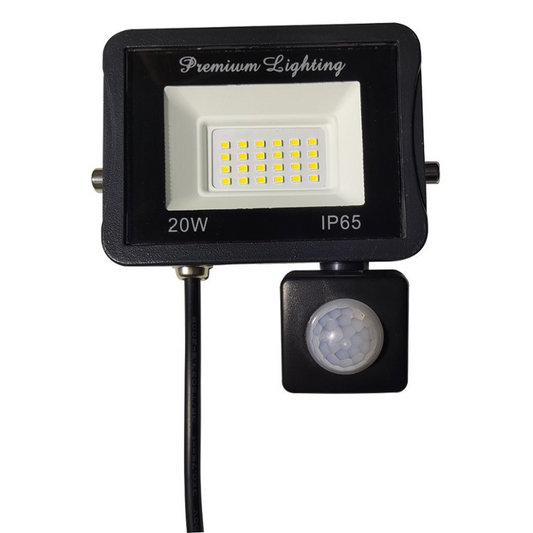 LED Flood Light Twin Pack - 20W Sensor Slim Line Flood Light